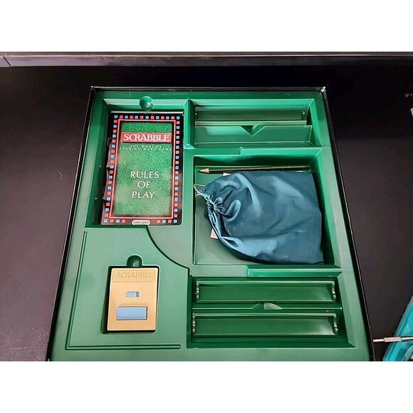 Vintage Spears Scrabble Deluxe Game With Turntable & Electronic Timer WORKS - Picture 7 of 7